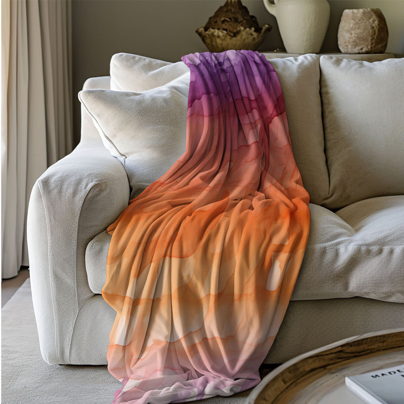 Dusk Colors - 1 pièce Sherpa Premium, Grand lit