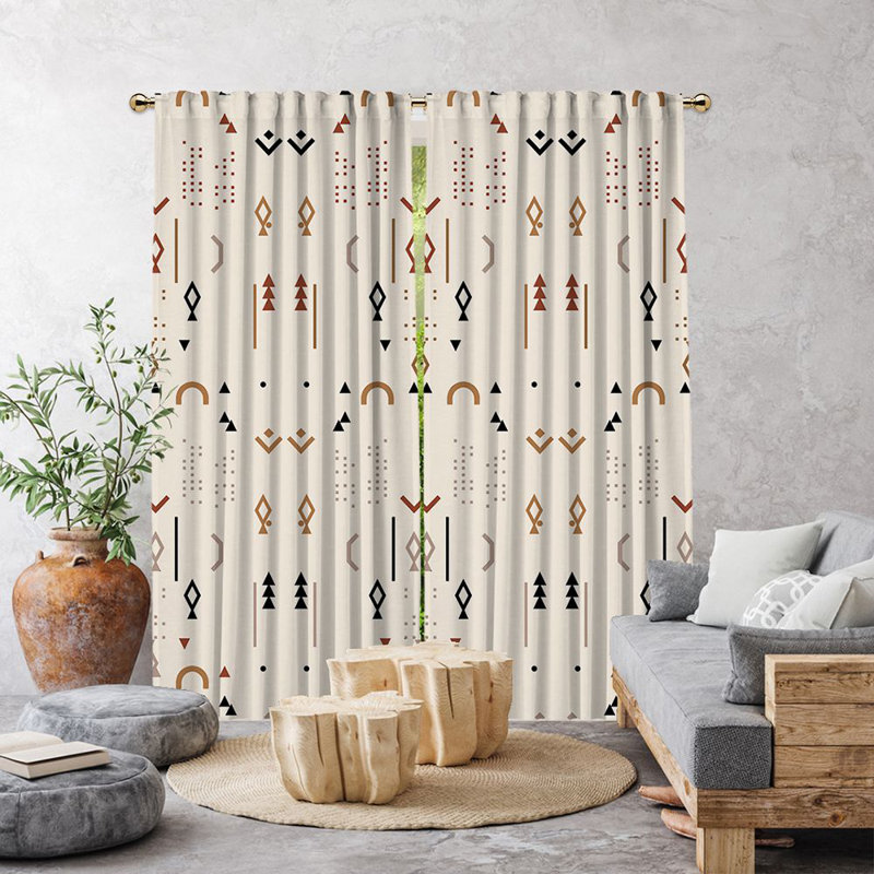 Arawn Semi Sheer Curtain Single Panel, Ecru, 140cm Width x 200cm Drop
