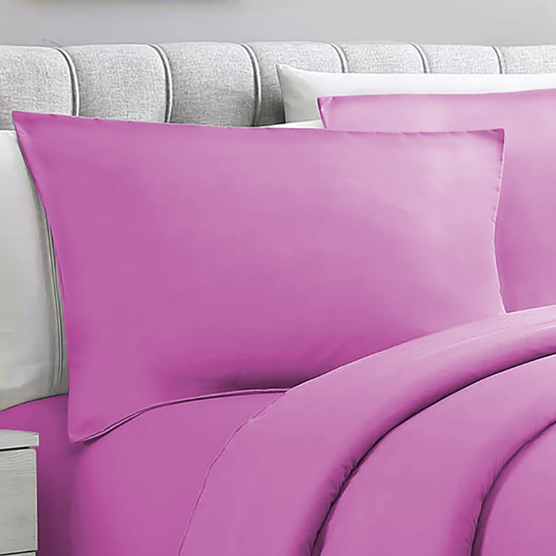 Humiston Microfibre 200 TC Duvet Cover Set, King Duvet Cover + 2 Standard Pillowcases, Purple