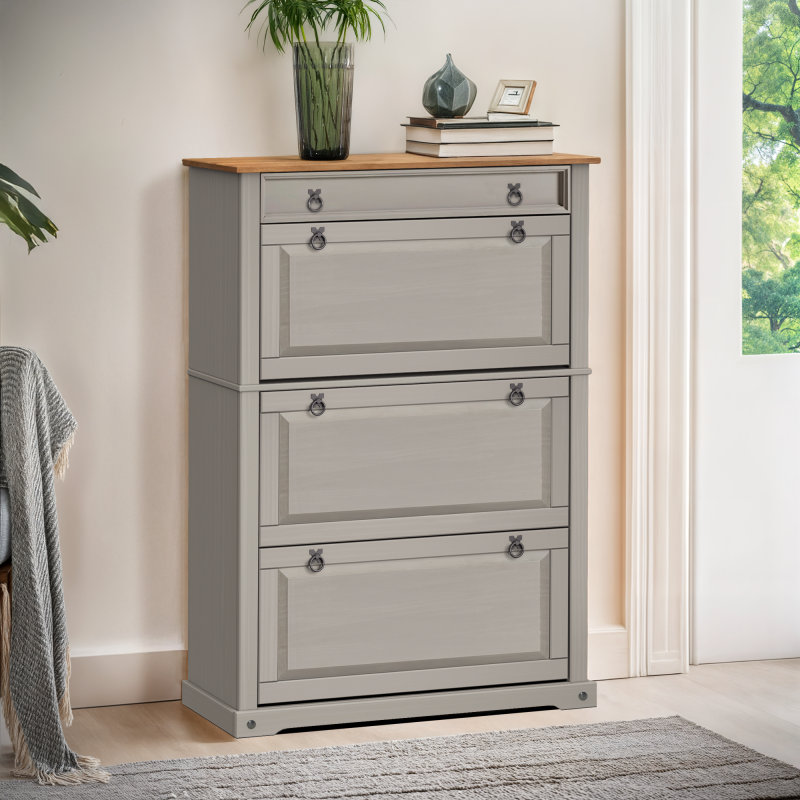 Bayhills Rectangle Accent Cabinet, Grey, Silver