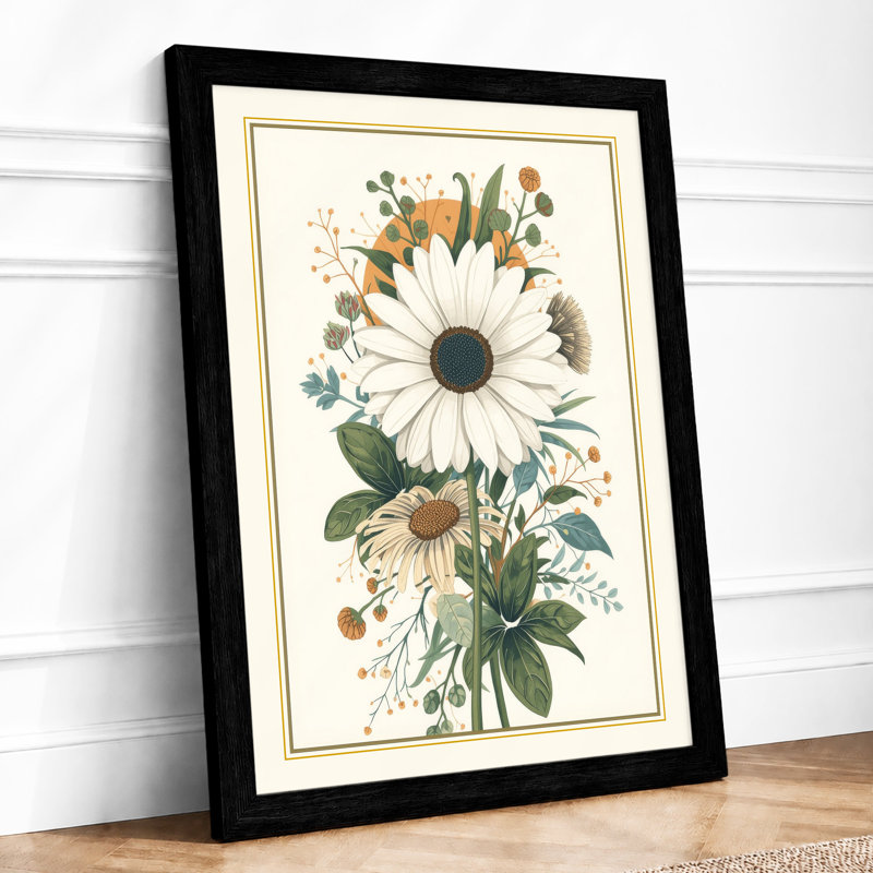 Study in Bloom Botanical - Framed Print, A3 - 42.0 x 29.7 cm, Black