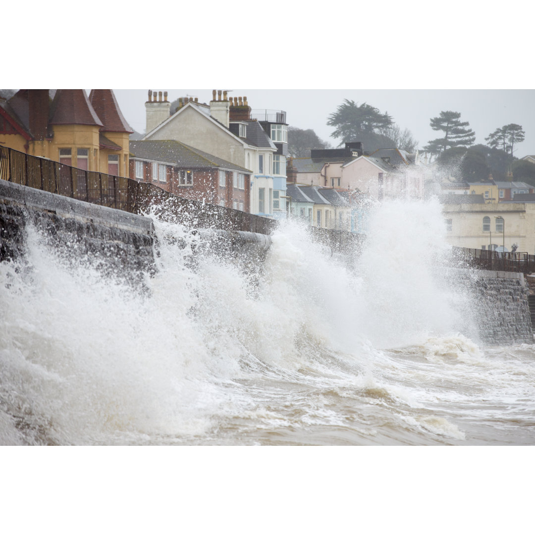 Große Wellen in Devon - Leinwandbild