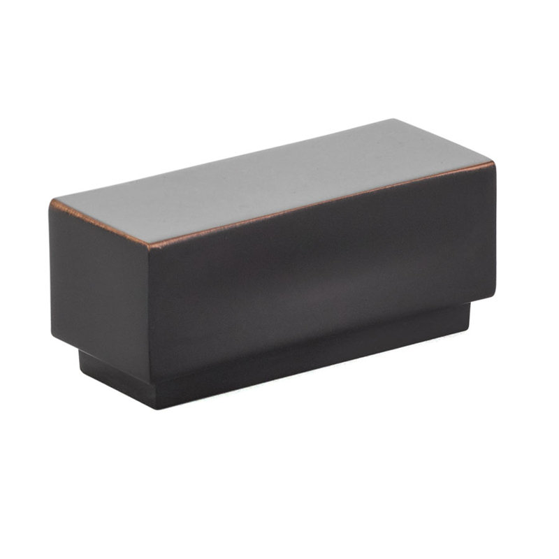 Urban Modern Rectangular Knob, Oil Rubbed Bronze