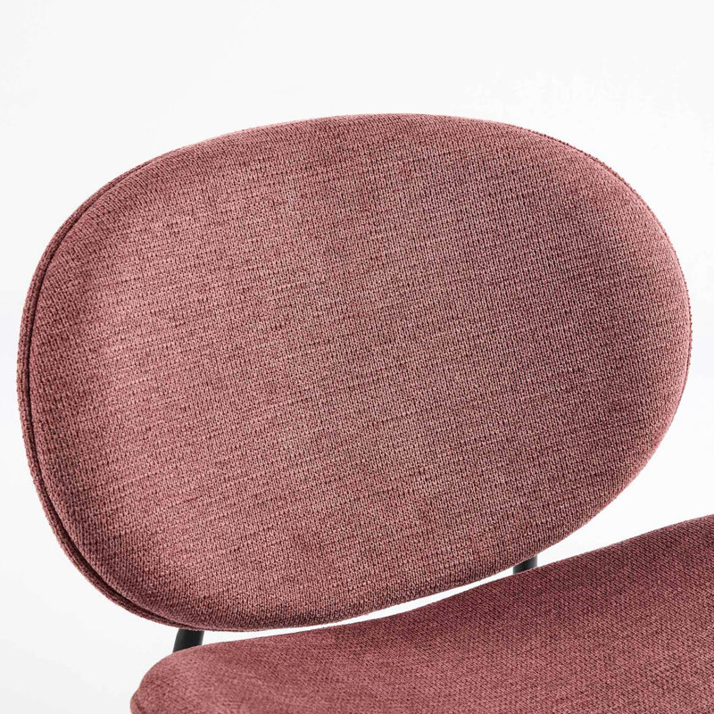 Chaise longue coquille rouge, assise large, construction, utilisation durable de la pâte de haricots, conception élégante, touche décorative