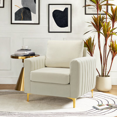 Cedarpoint Upholstered Velvet Tufted Club Chair