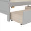 Lit de jour simple en bois de pin gris neutre et neutre, multifonctionnel pour les chambres d'amis et les petits espaces, style contemporain minimaliste