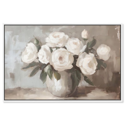 «Creamy Cascade Cluster II», art mural sur toile 