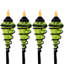 Ensemble de 4 torches de jardin en verre à tourbillon avec hauteur réglable Schofields-2097515950-2097550797