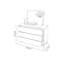 Armoire décorative moderne simple en bouleau peint