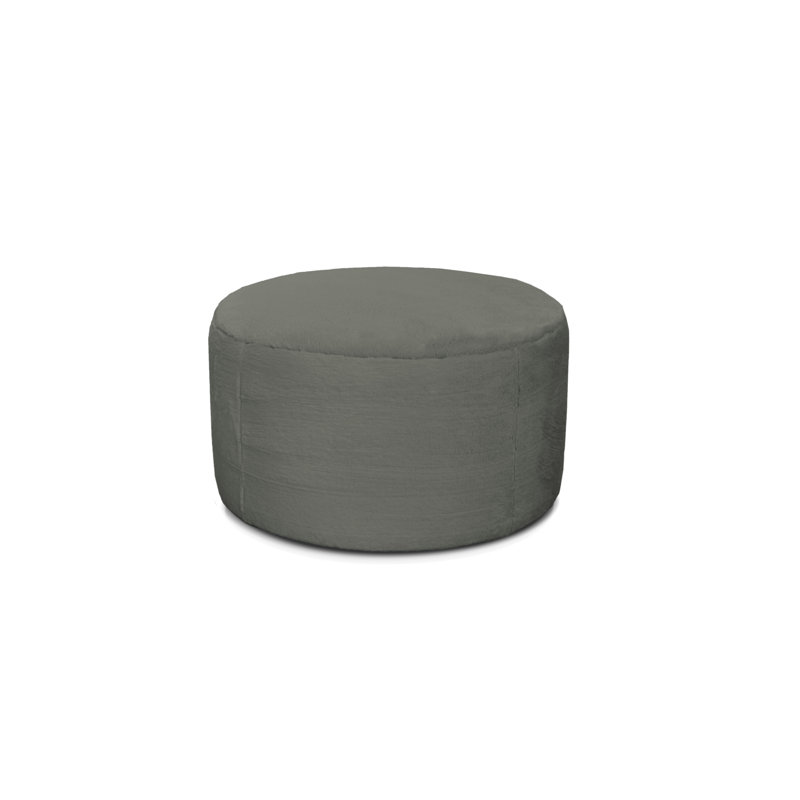 72cm Wide Circle Pouffe Ottoman, Grey