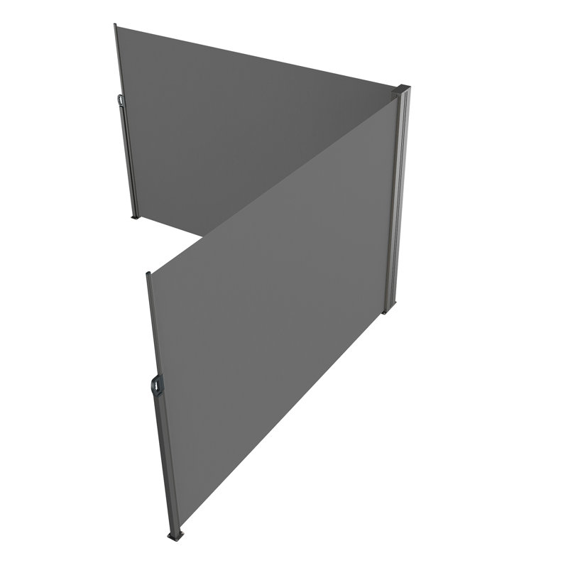 VEVOR Retractable Side Awning, 79''x 236'' Outdoor Privacy Screen, Grey