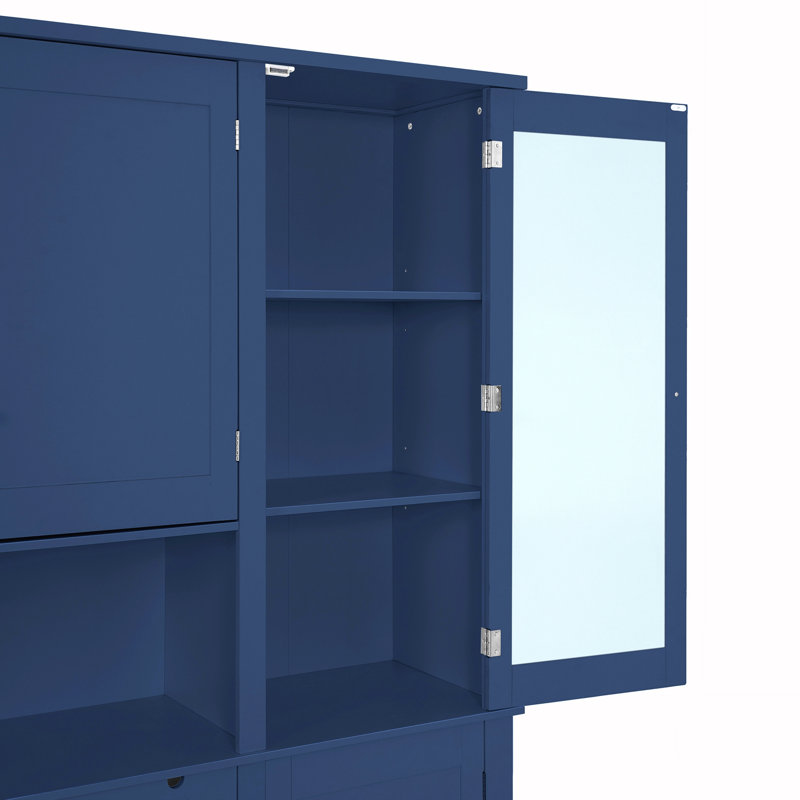 Armoire de rangement pour garde-manger, Bleu