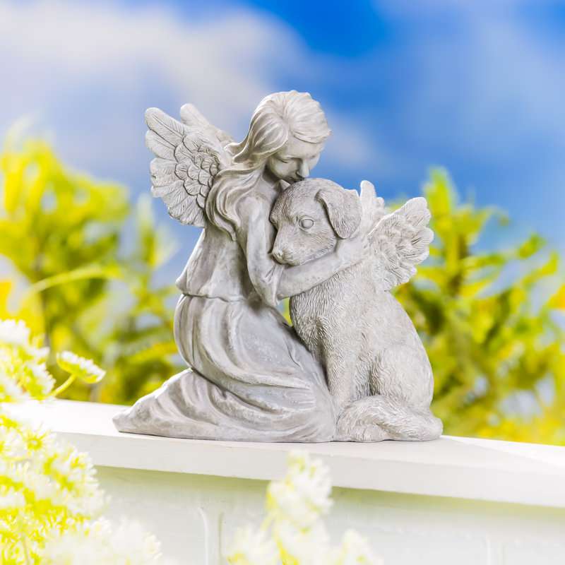 Statuette en résine pour chien, 8,5 po