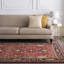 Tapis oriental en laine bourgogne et noir touffeté à la main Graziani-19600845
