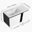 Meuble-lavabo mural 40 po avec lavabo en céramique et porte d'armoire à fermeture en douceur 40 po-927289378
