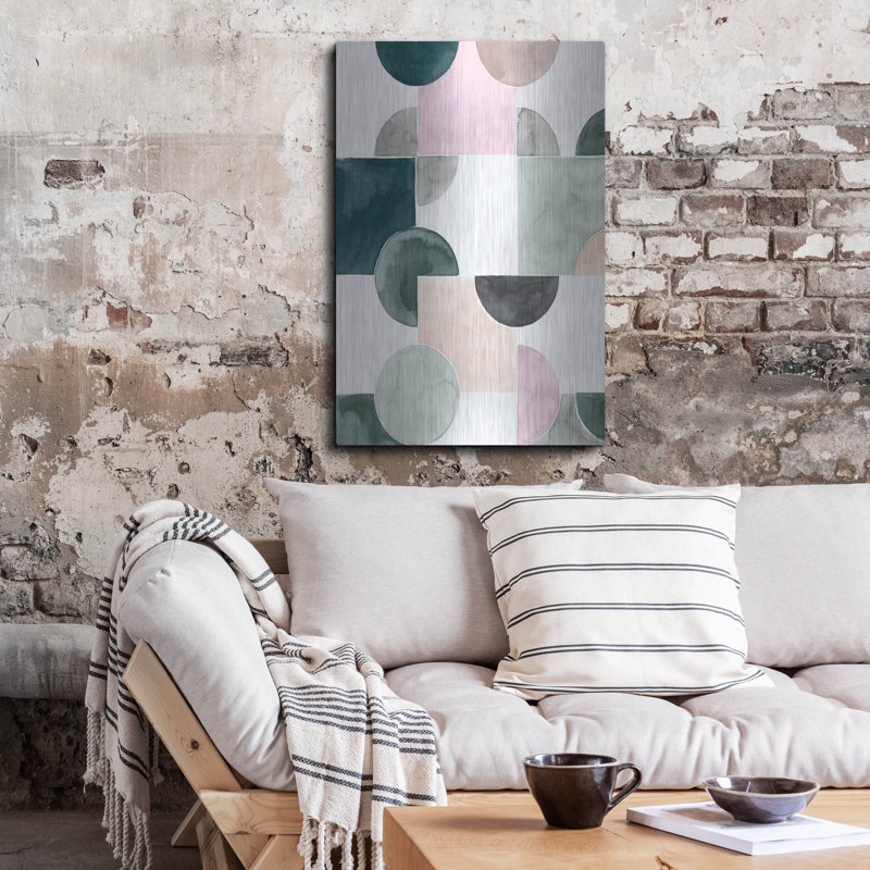 «Mute Mystery IV» par Grace Popp, verre d'art mural en métal, H 36 po x l 24 po