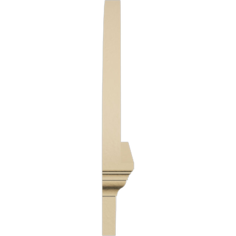 Fronton en uréthane Elliptical Signature, brun clair apprêté, 58 po x 21,375 po x 2,75 po, Combinaison, 4 rayons