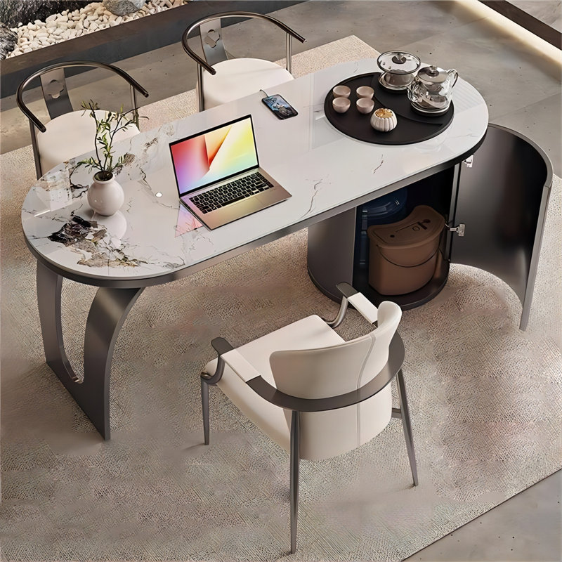 Ensemble de bureau et de chaises 70,87 po Minimalist, H 29,92 po x l 70,87 po x P 27,56 po