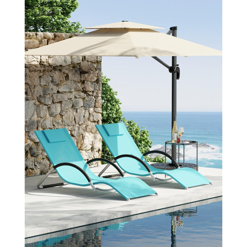 Outdoor Lounge Chair, Blue