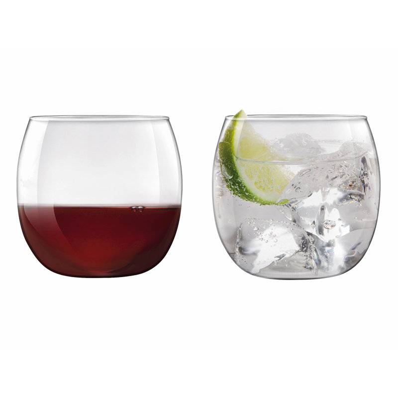 Stemless Wine Glass Set, 460ml