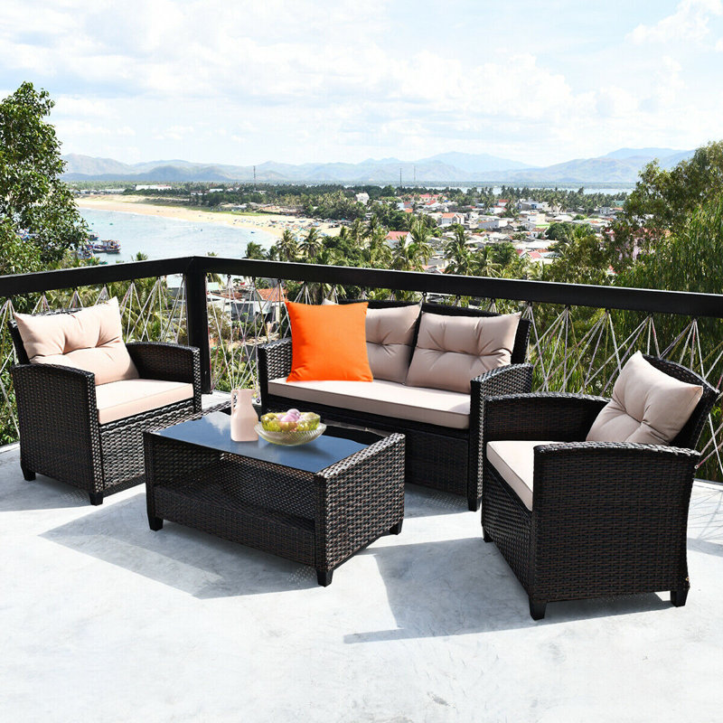 Foxcroft 4 - Person Patio Conversation Sets with Cushions