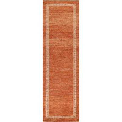 Tapis orange Gabbeh 3 x 9