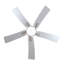 Ventilateur de plafond encastré moderne en nickel brossé 46 po avec DEL intégrées, télécommande et 5 pales deux tons Modern-488301168-492049059