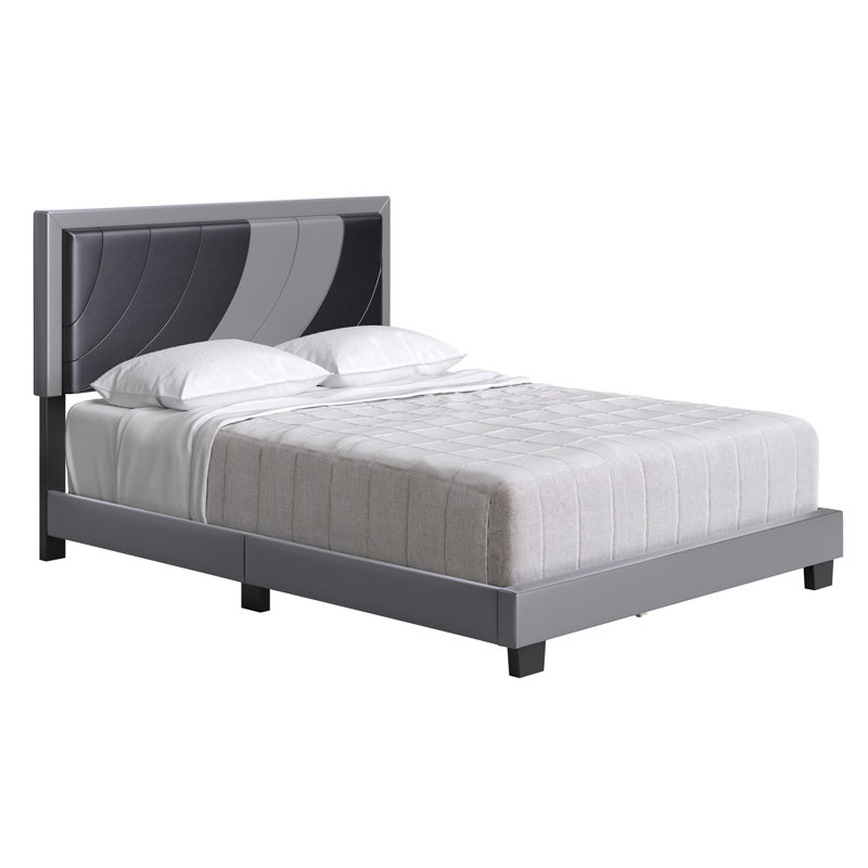 Boyd Sleep Bree Upholstered Platform Bed with Headboard and Durable Mattress Foundation with Strong 14 Wood Slat Supports, No Box Spring Required
