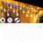 11.4 FT 96 LED Window Curtain String Lights Christmas Tree Twinkle Fairy Light 8 Modes Hanging Decor