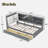 Platform Bed With Upholstered And Storage Headboard, Rotatable Board, Storage Shelves And 2 Drawers-1542100297