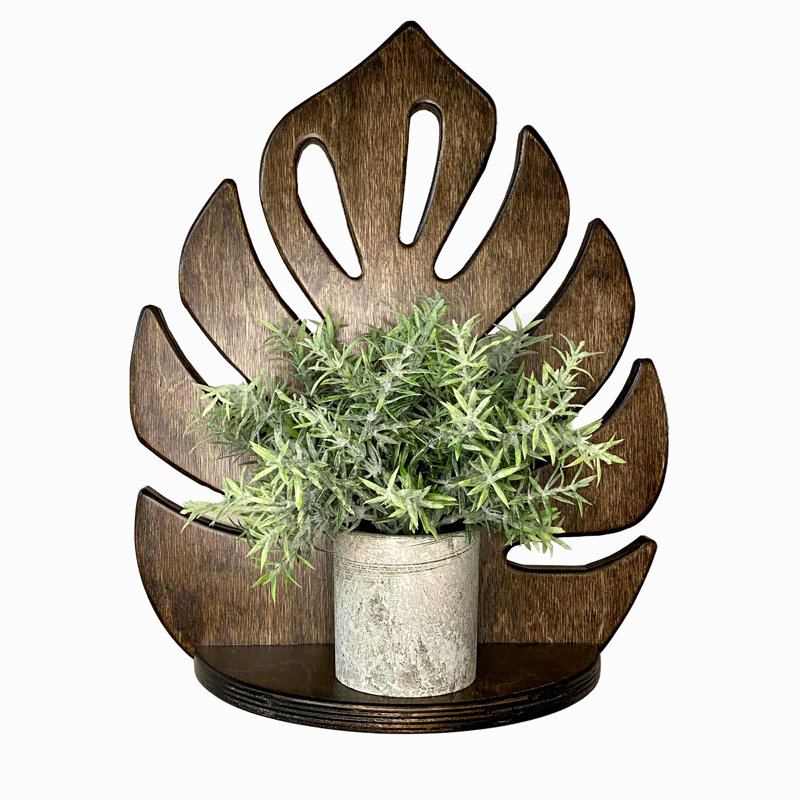 Étagère murale en bois massif Addora Birch, Brun