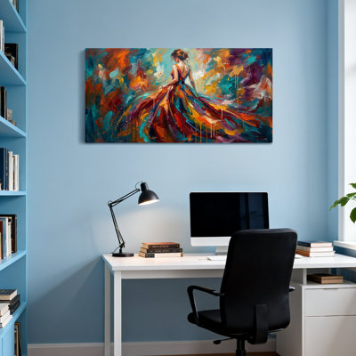 Abstract Abstract Woman In Colourful Dress Art