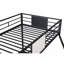 Structure en métal de style contemporain avec lit superposé simple au-dessus d'un lit superposé double