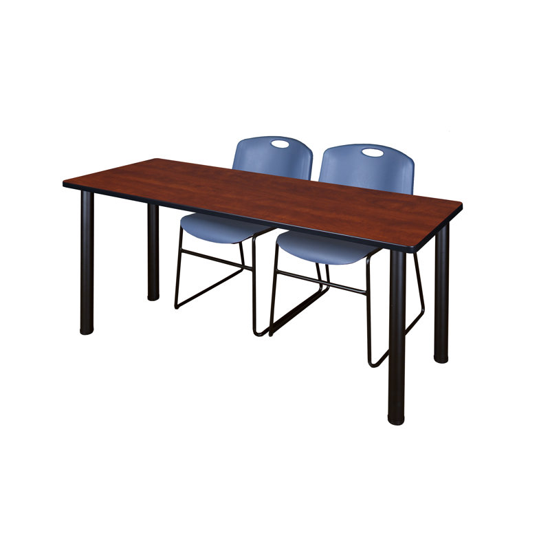 Plateau de table d'entraînement Nirvano Kee et 2 chaises Zeng, Cerisier, Noir, Bleu