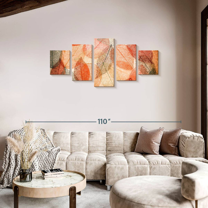 Feuilles d'automne, H 34 po x l 74 po