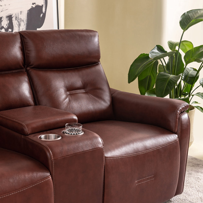 Jeramyah 70.75" Upholstered Power Reclining Sofa with USB Port