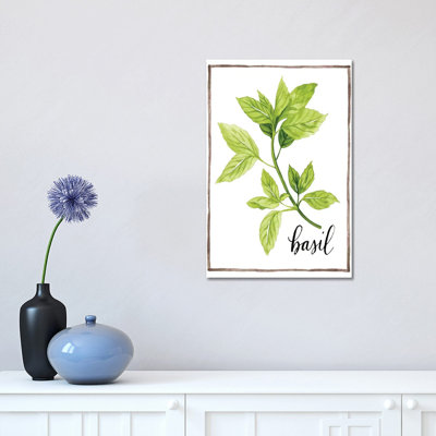 Watercolour Herbs I - Wrapped Canvas Print
