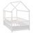 Floor Wooden Bed With House Roof Frame, Fence Guardrails-1904649021-1904649020