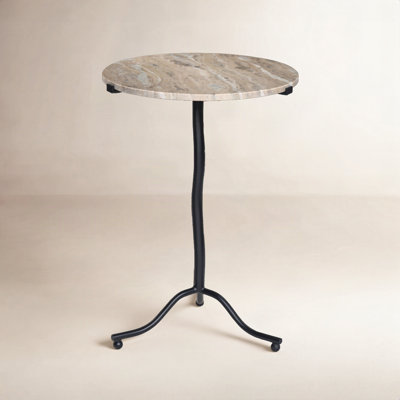 18" Genuine Marble End Table
