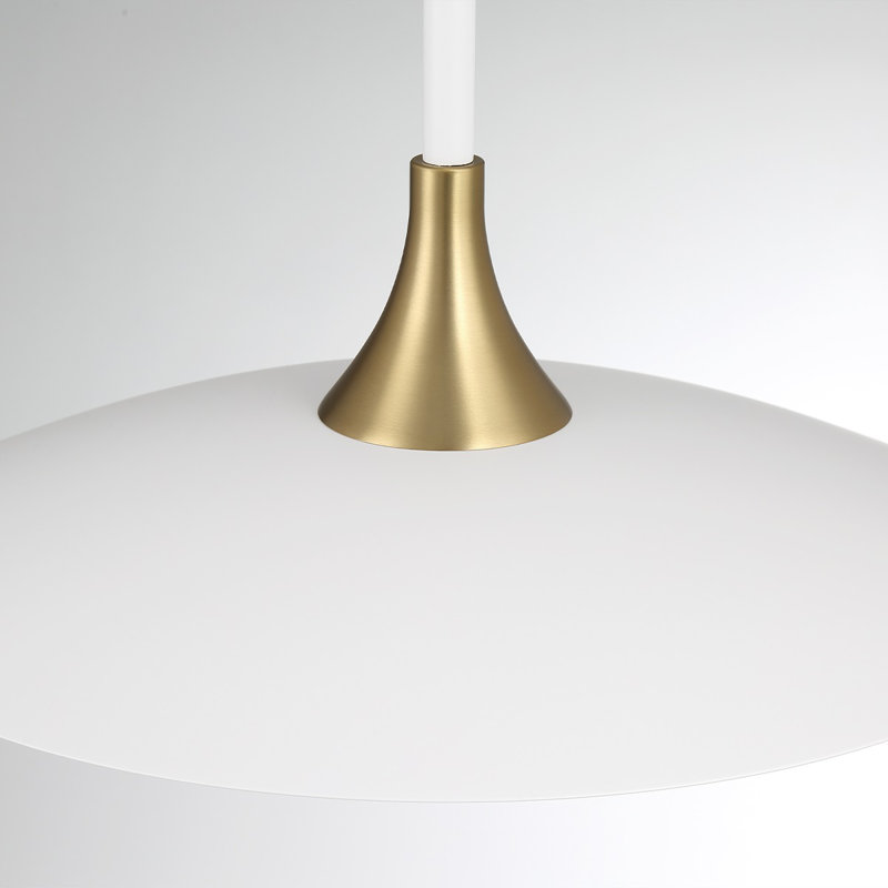 Luminaire suspendu 1 lumière Welsh, Blanc / noir