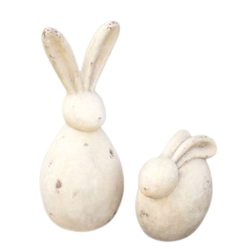 Wingrove Rabbit 2 Piece Statue Set