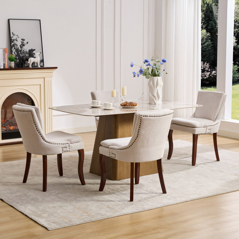 Ensemble de 2 chaises de salle à manger Modern, Beige