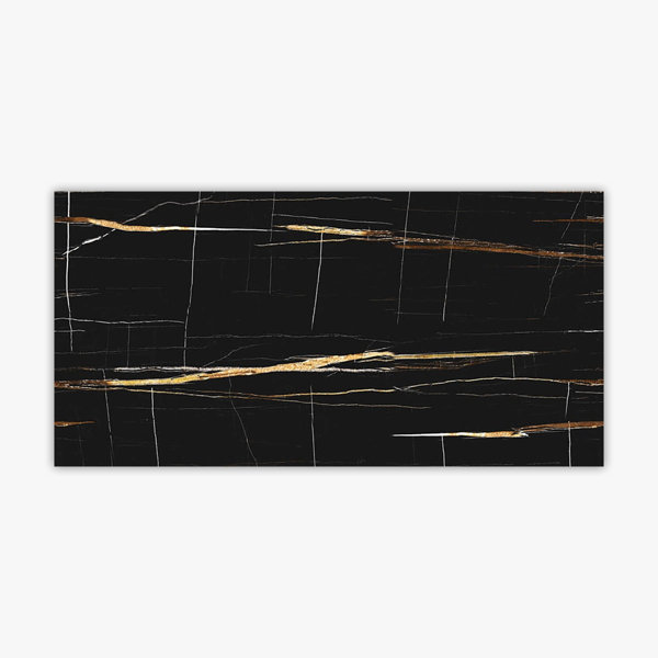 Sahara Noir 24" x 48" Porcelain Stone Look Wall & Floor Tile