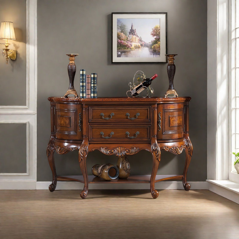 Rural Classical Multifunctional Console Table, 38.58" H x 55.12" W × 19.69" D