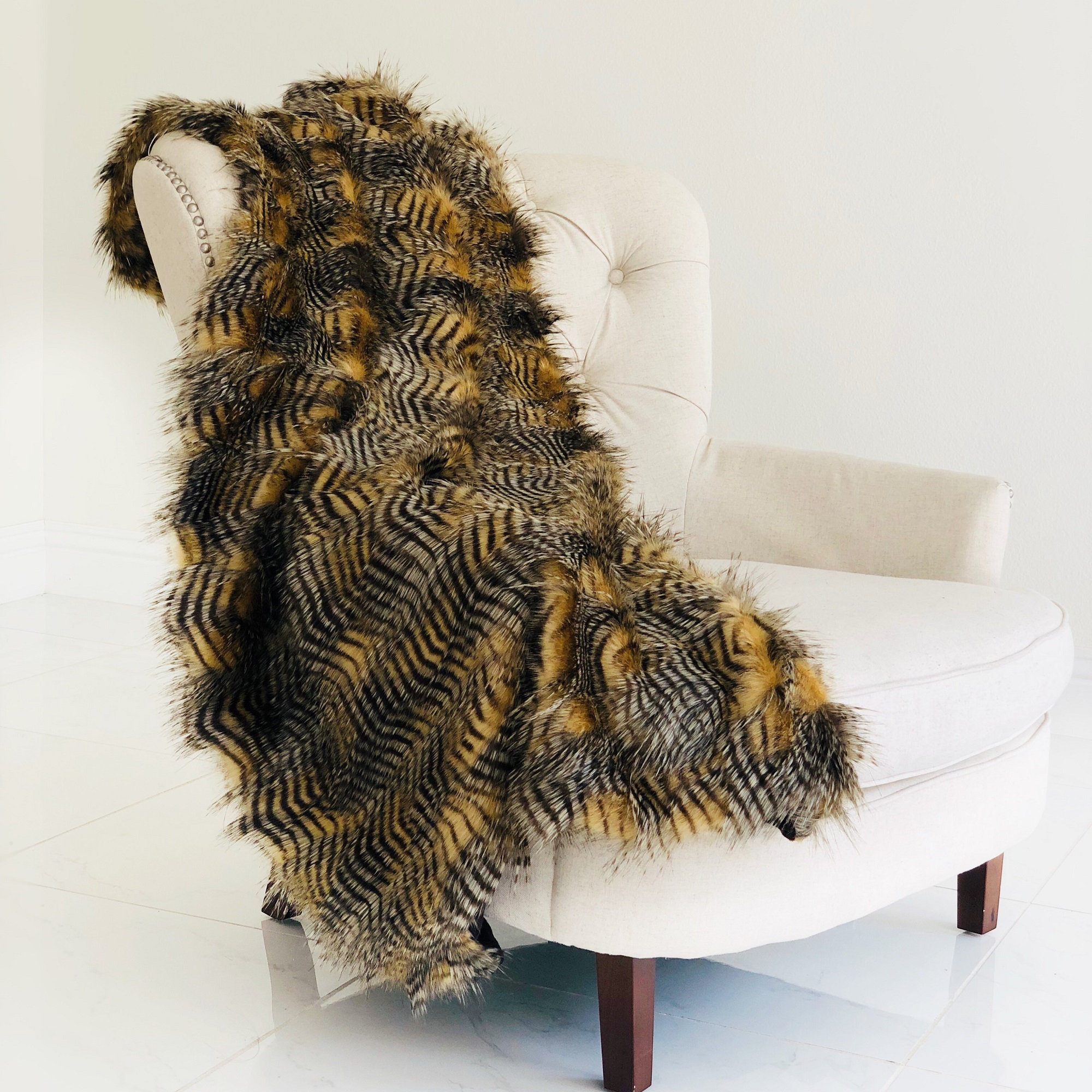 Faux discount feather throw