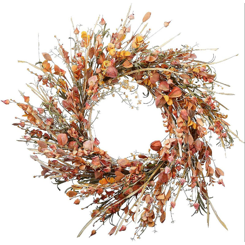 Couronne de fleurs sauvages d'automne de 22 pouces