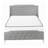 Bed Queen Size Platform Bedroom Frame Upholstered Linen Look Metal Legs-647561912