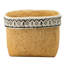 De 2 pots à fleurs rectangulaires multicolores à garniture géométrique en ciment pour l'intérieur et l'extérieur