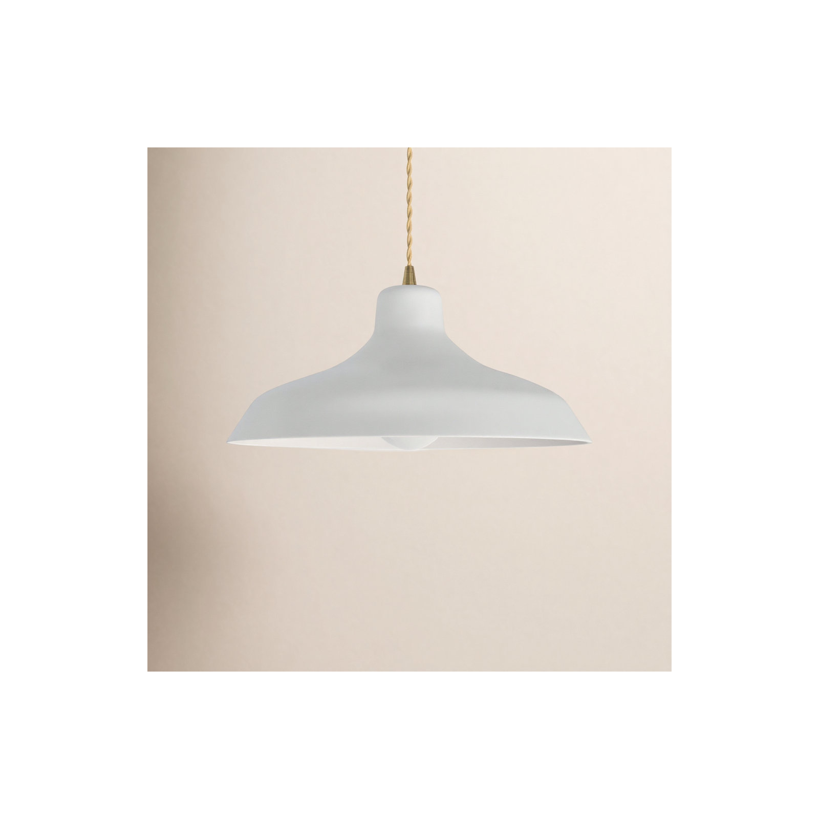 Fallon Ceramic Dimmable Pendant, 7.5" H x 15.5" W x 15.5" D, Gloss Blush, Brushed Nickel