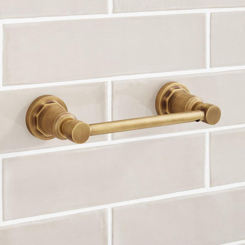 Greyfield Toilet Paper Holder, Aged Brass